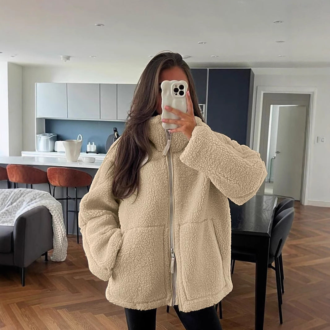 Olivia – Warm Teddy Coat